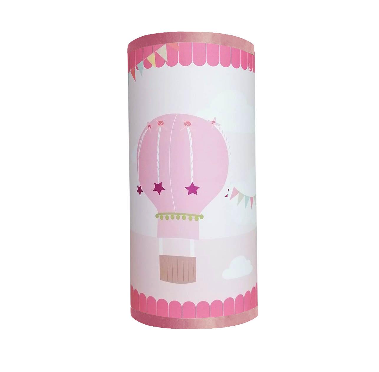 Montgolfiere rose lampe 2
